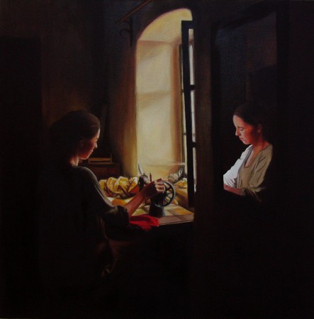 Varró nő 100x100cm